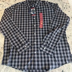 GAP Black & Grey Checked Button-down